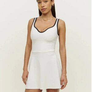 Reformation Milana Ecomove Dress in White, Size S